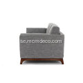 Ceni vulkanisk grå tyg soffa med träfot